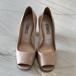 Prada peep toe heel
